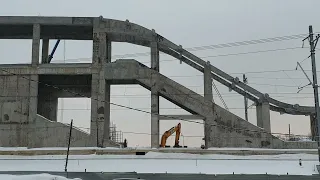 Строительство вокзала "Петровско-Разумовская" МЦД-1 (февраль 2024)