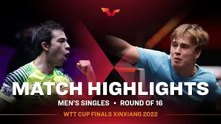 Highlights | Hugo Calderano vs Truls Moregard | MS R16 | WTT Cup Finals XinXiang 2022