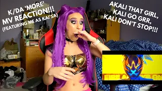 KAI'SA REACTS TO K/DA 'MORE'??? || K/DA 'MORE' MV REACTION!!!