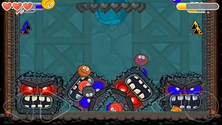 RED BALL 4 ALL BLUE BALLS FUSION GAMEPLAY IN INTO THE CAVES VERSUS GAMEPLAY