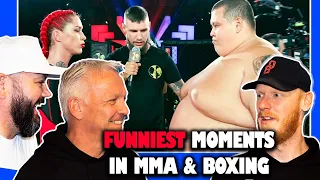 10 FUNNIEST MOMENTS IN MMA AND BOXING REACTION | OFFICE BLOKES REACT!!