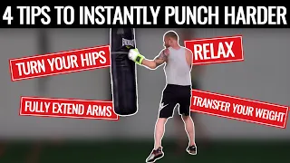 4 Tips to Punch HARDER  | How to Punch Harder
