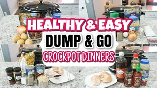 5 HEALTHY DUMP AND GO EASY CROCKPOT DINNERS | EASY SLOW COOKER RECIPES | LivingThatMamaLife