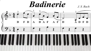 Badinerie - J.S. Bach  - Piano Tutorial - Yamaha DGX-670
