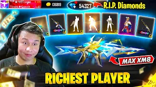 Becoming Richest Player of Free Fire 😂 Buying Badges & Everything From Store with 54327 Diamonds 😱
