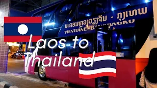 How to travel from Laos to Thailand by BUS? | CHEAP & Easy way! 🚌 (EN SUB)