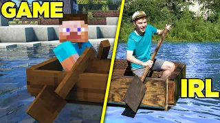 Will It Float? Testing Minecraft Boat in Real Life!