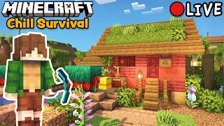 Base Decorating in the Minecraft Chill Survival Let's Play World