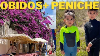 Exploring Silver Coast Portugal// Obidos + Peniche// First Time Surfing!