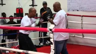 Zab Judah training with his father at PacPlex Boxing Club