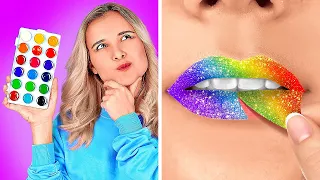 MAKE-UP IN DEN UNTERRICHT SCHMUGGELN || Noch mehr verrückte Ideen! Verstecken mit 123 GO! SCHOOL