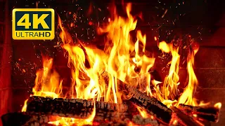 🔥 Cozy Fireplace 4K (12 HOURS). Fireplace with Crackling Fire Sounds. Crackling Fireplace 4K