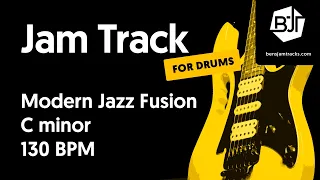 Modern Jazz Fusion Jam Track in C minor (for drums) "Supernova" - BJT #38