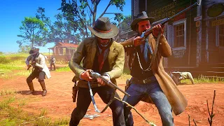 Bounty Hunters vs Bounty Targets | Red Dead Redemption 2 NPC Wars 128