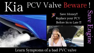 Kia Drivers Beware ! Symptoms Your PCV is going bad | Watch before it's too late | DIY