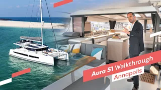 Come aboard the Aura 51 for a complete guided tour in Annapolis | Fountaine Pajot