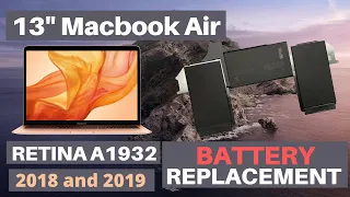 13” MacBook Air Retina 2018 and 2019 A1932 Battery Replacement