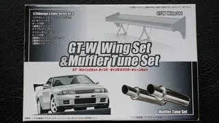 Fujimi 1/24 GT-W Wing Set And Muffler Tune Set Unboxing and Review