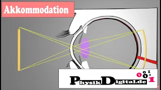 Wie sehen wir scharf? Das Auge - Akkommodation -einfach und anschaulich erklärt von physikdigital.de