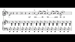 Canzonetta spagnuola (G. Rossini) Score Animation