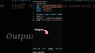 What?😯Python is soo Easy | Python Shortcut Tricks| Password Generator Using Python in Just 30 Second