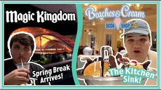 Taking On Disney World's Gigantic Kitchen Sink Challenge! | Beaches & Cream & Magic Kingdom 2023