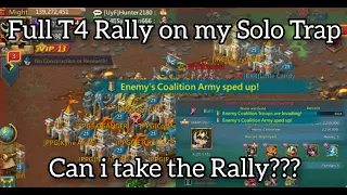 F2p solo trap vs Full T4 Rally| Full Rally on my Solo Trap Lords Mobile
