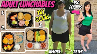 I ate these NO COOK Lunches to LOSE 130 POUNDS (Meal Prep)