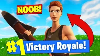 PRETENDING To Be A *NOOB* To WIN In Fortnite Battle Royale!