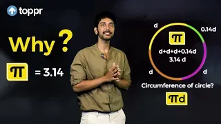 Why the value of π is equal to 3.14?