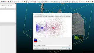 Vegetation segmentation and classification in CloudCompare: Training and Point Cloud Classification.