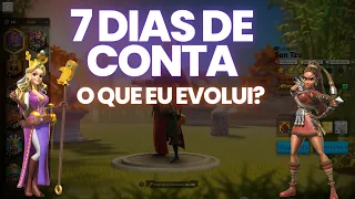 CONTA NOVA DIA 7 | COMO FICOU O DESENVOLVIMENTO DA NO CONTA UM DIA ANTES DE PULAR | RISE OF KINGDOMS