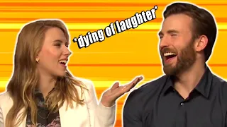 chris evans and scarlett johansson being crazy together for almost 13 minutes