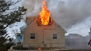 PRE ARRIVAL Working House Fire Toms River NJ 2nd Alarm 3-9-24