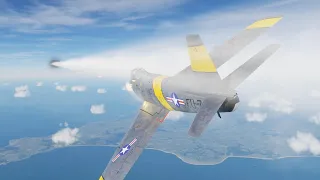 DCS F-86F Sabre | Test Colt-Browning M3 with New Damage model | Interception Ju 88 A-4