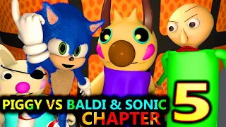 PIGGY vs BALDI SONIC ROBLOX ANIMATION CHALLENGE! Chapter 5 (official) Granny Minecraft Game