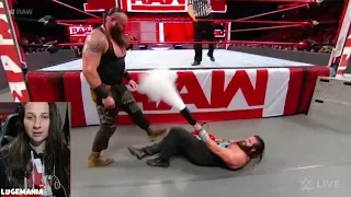 WWE Raw 2/26/18 Braun Strowman vs Elias