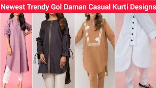 Newest Trendy Gol Daman Casual Kurti Designs 2022/Plain kurti/Casual kurti،Kurta،New Shirts Designs