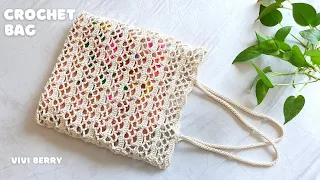 🧶Easy DIY Crochet Bag | Net Bag Crochet Tutorial | Such an Amazing Pattern | ViVi Berry Crochet