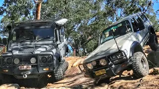 Defender 110 TD5 vs Land Cruiser 80 Series Offroad Battle