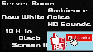 NeW !!ASMR White Noise Sound in BLACK SCREEN 10 Hours: Server Room Sound  Ambience [HD]