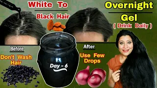 Day 6:Don't Wash Hair Leave Overnight & Drink Daily To Make Hair Black & Treat Premature  Greying.