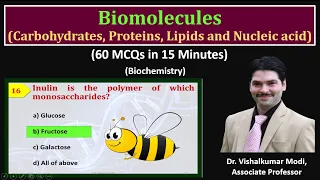 MCQs of Biomolecules (Carbohydrates, Lipids, Nucleic acid, Amino acids, and Proteins) | Biochemistry
