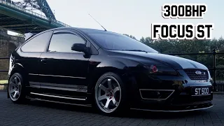 Crazy 300Bhp Ford Focus ST - acceleration, exhaust sounds, cinematic shots