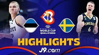 🇪🇪 Estonia vs 🇸🇪 Sweden | Basketball Highlights - #FIBAWC 2023 European Qualifiers