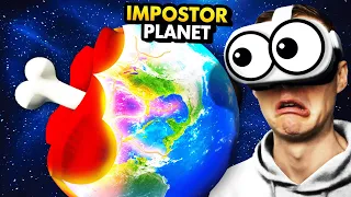 Creating AMONG US IMPOSTOR PLANET In VR GOD SIMULATOR