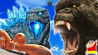 GODZILLA & KING KONG Playing HIDE and SEEK in Gta 5 with Shinchan and Franklin | PART 6 Gta 5 mods