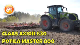 Tillage 2024 | Claas Axion 830 & Potila Master 800 harrow