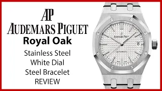 ▶Audemars Piguet Royal Oak Stainless Steel White Index Dial 37mm - REVIEW 15450ST.OO.1256ST.01