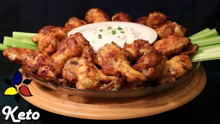 Crispy Buffalo Wings - Keto, Gluten Free, Sugar Free | Keto Snack | Keto Recipe